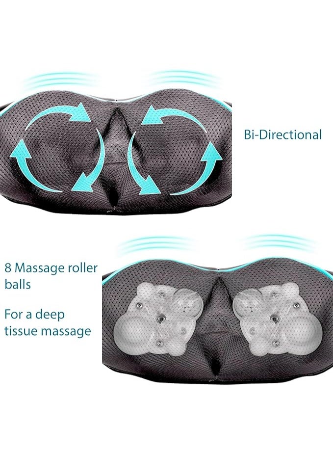جهاز مساج الشياتسو للرقبة والأكتاف مع تدفئة حرارية - وسادة تدليك 3D للأنسجة العميقة للجسم بالكامل - مثالي للظهر، القدمين، والساقين - للمنزل والسيارة - Image 5